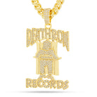 Death Row Records x King Ice - OG Death Row Logo Necklace  in  Gold Plated / 14K Gold / 2.5" by King Ice