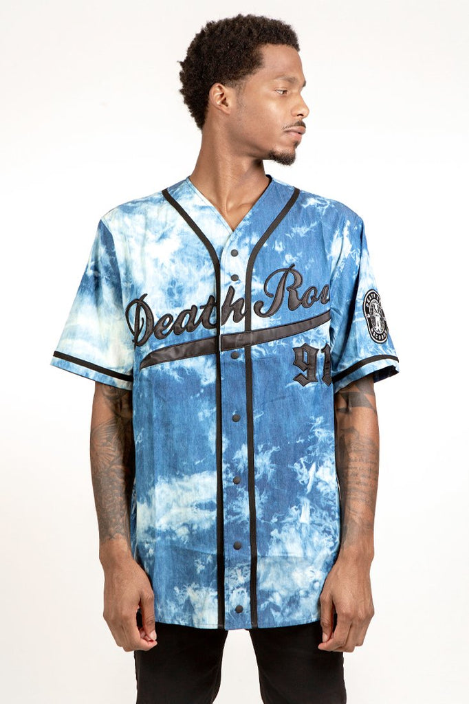 Death Row Records x King Ice - Tie Dye Baseball Jersey