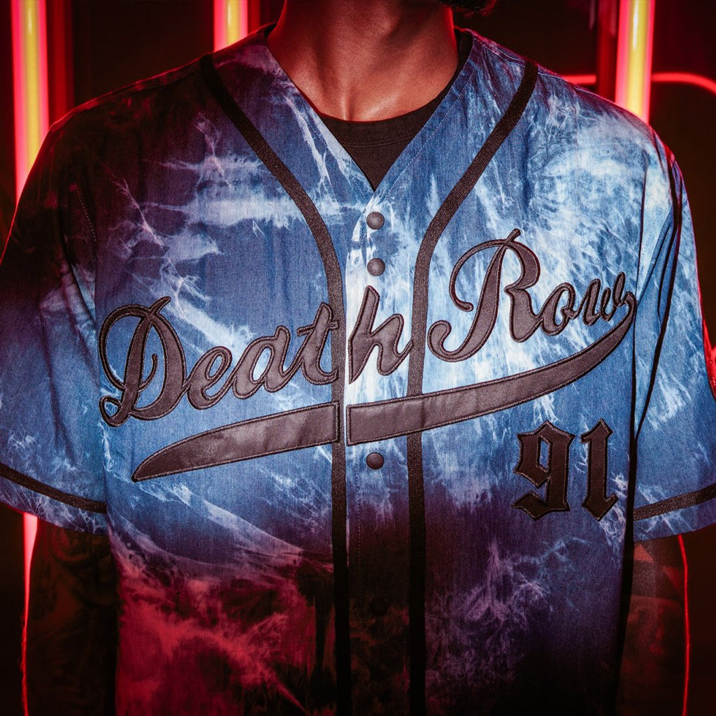 Death Row Records x King Ice - Tie-Dye Baseball Jersey