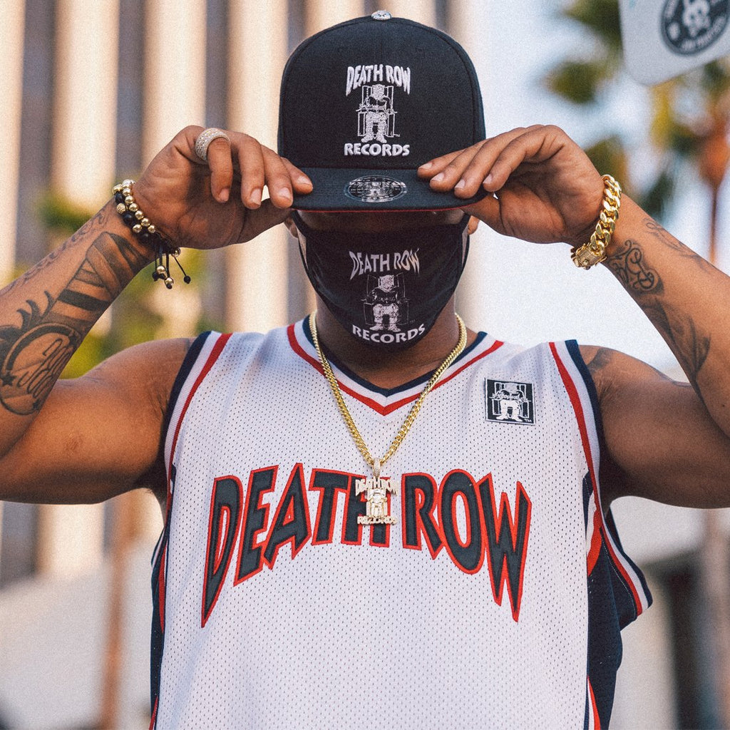 King Ice x Death Row Records- White Basketball Jersey