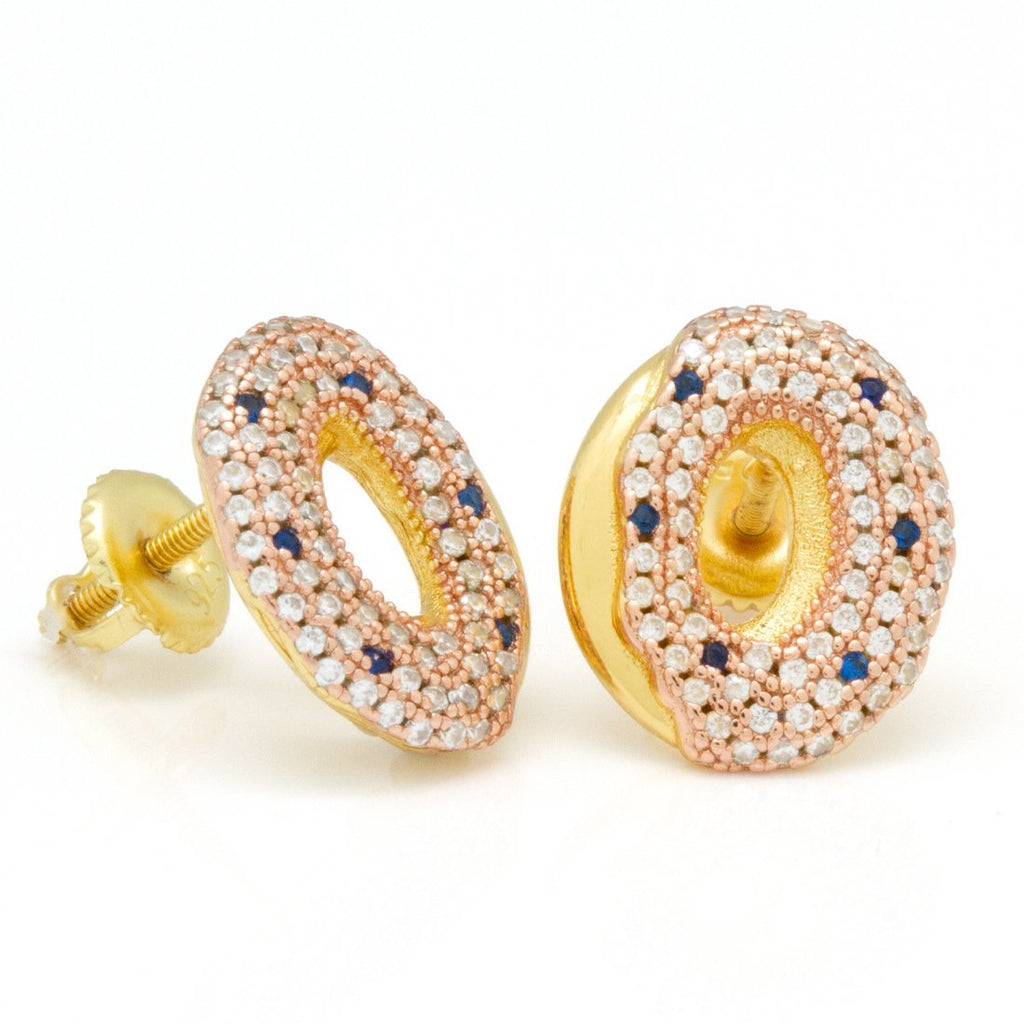 14K Gold Odd Future x King Ice Donut Stud Earrings ERX15018-Stud