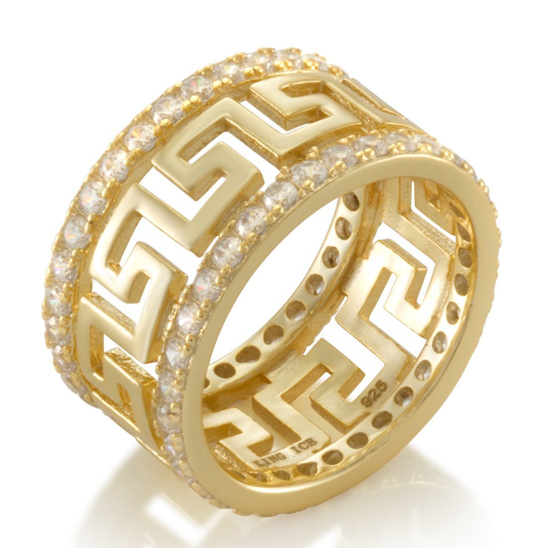 Greek Key Ring Sterling Silver Rings King Ice