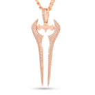 Rose Gold / 2.7" Halo x King Ice - Energy Sword Necklace (Pre Order)