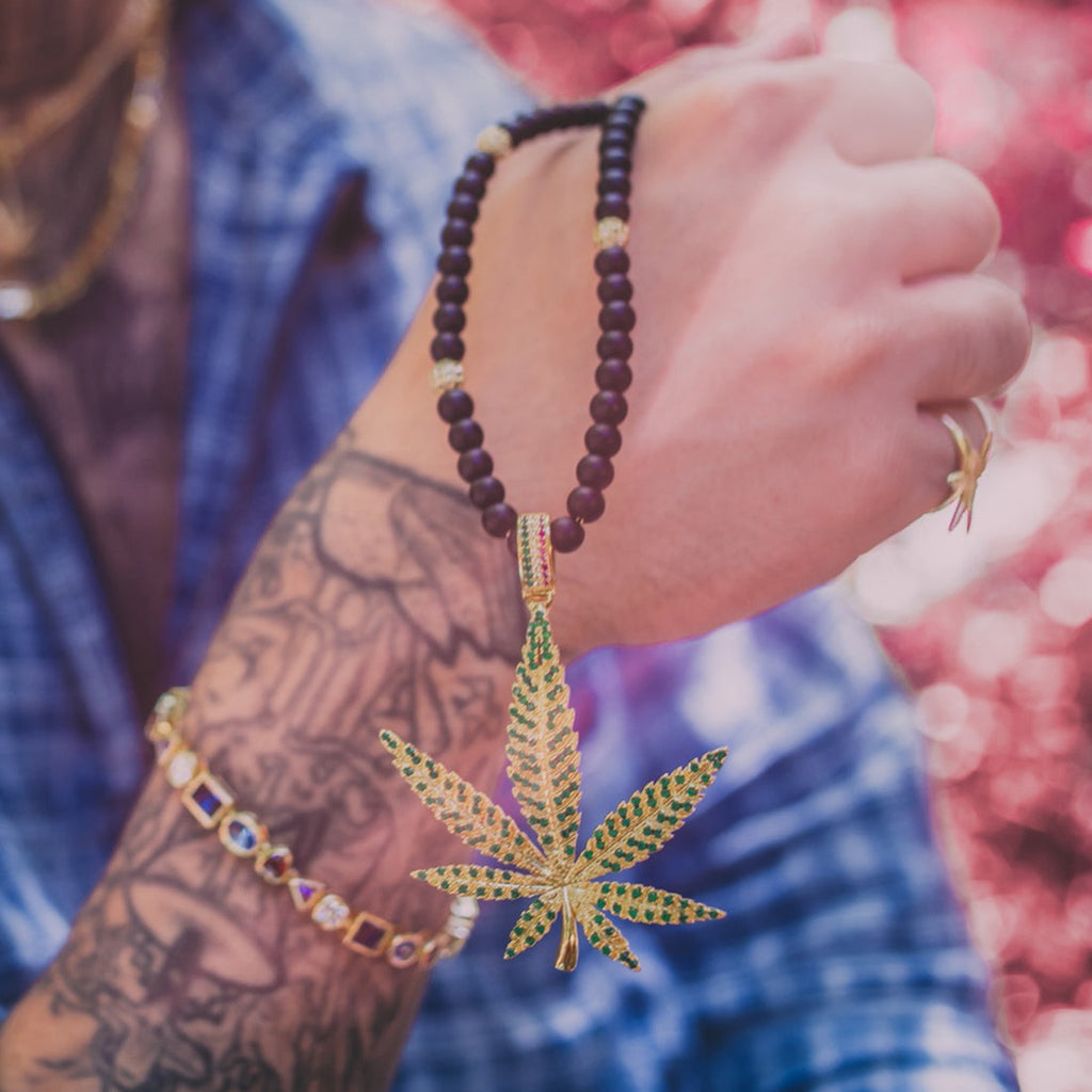 High Rise Cannabis Leaf Necklace