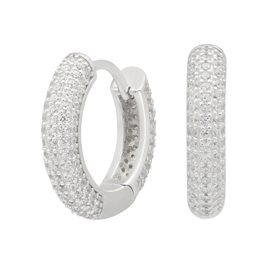 Iced out hoop earrings deals