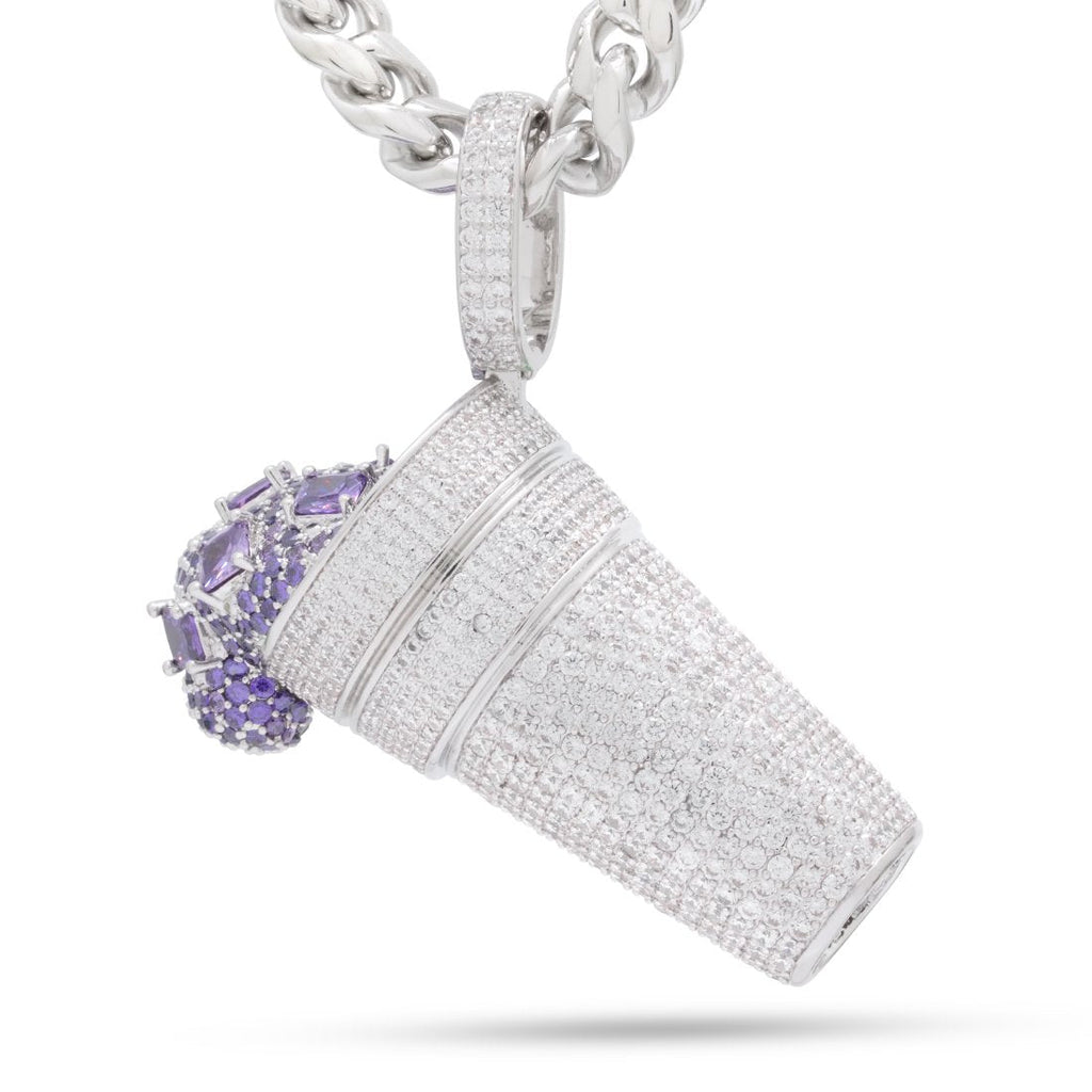 White Gold / L Snoop Dogg X King Ice - Iced Purple Drank Necklace NKX14275-Silver