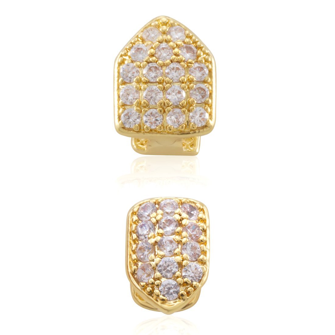 Iced Single Tooth Cap Grillz