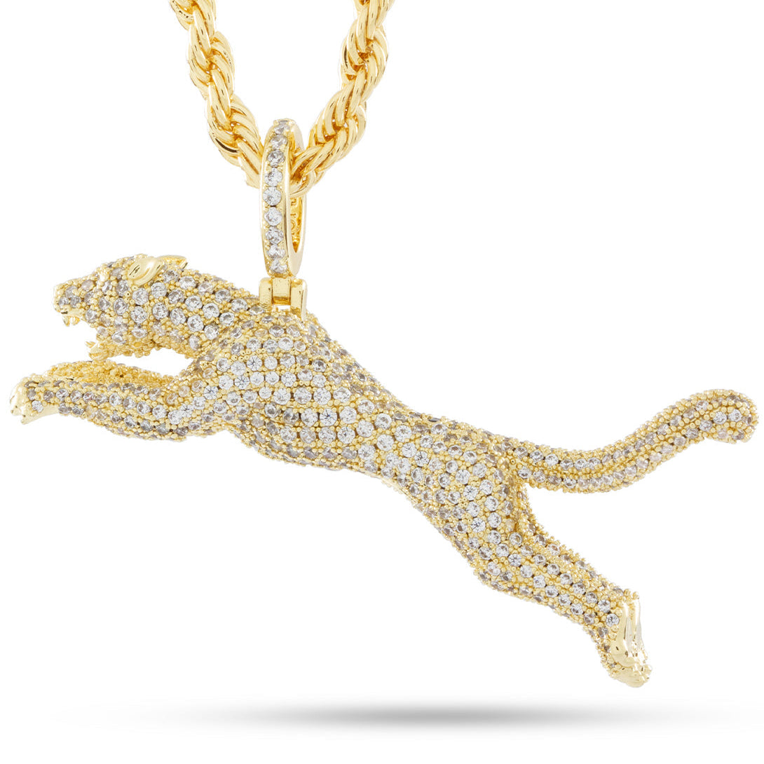 14K Gold / 1.9" Jaguar Necklace