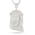 White Gold / 1.8" Jesus Necklace
