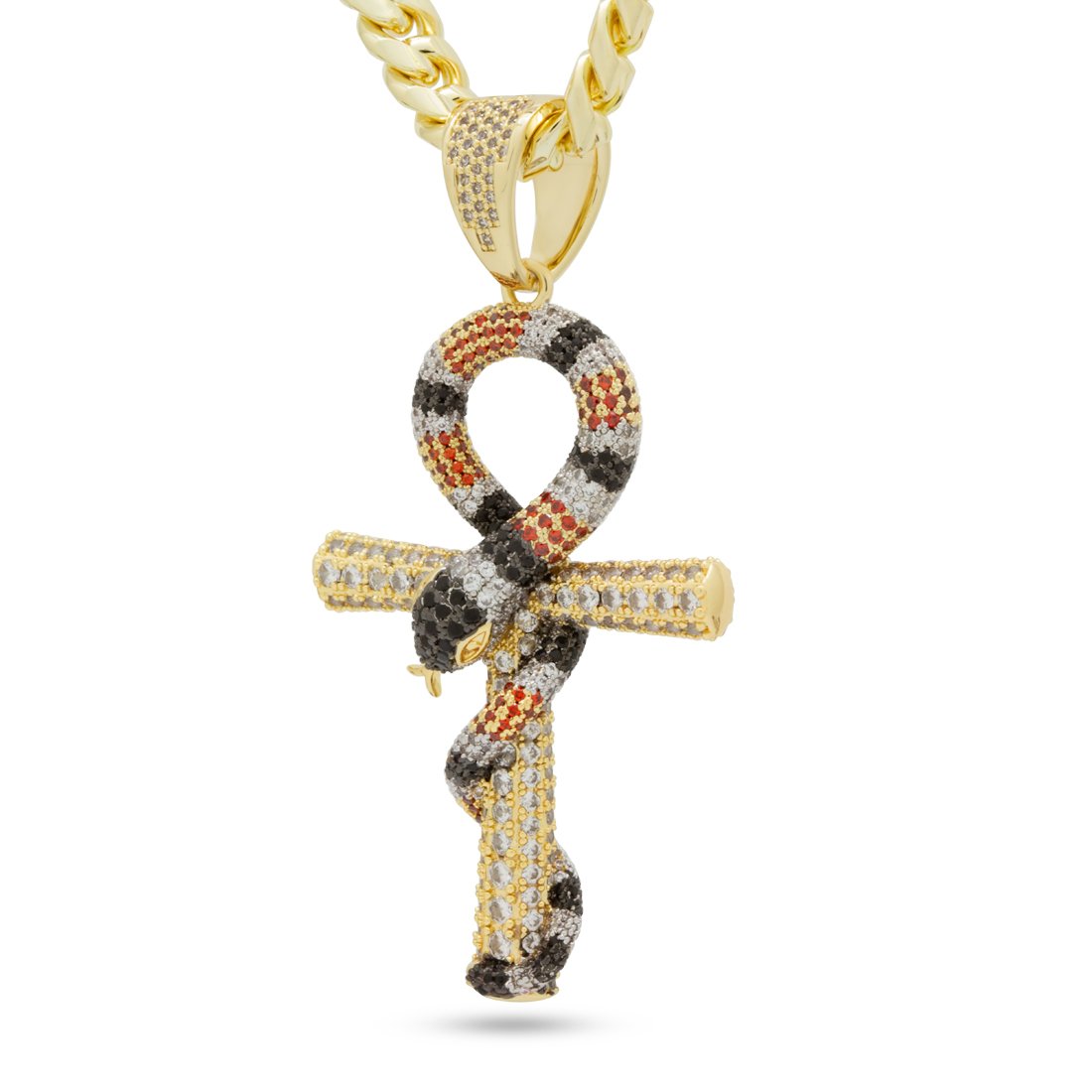 Snake Ankh Key Necklace