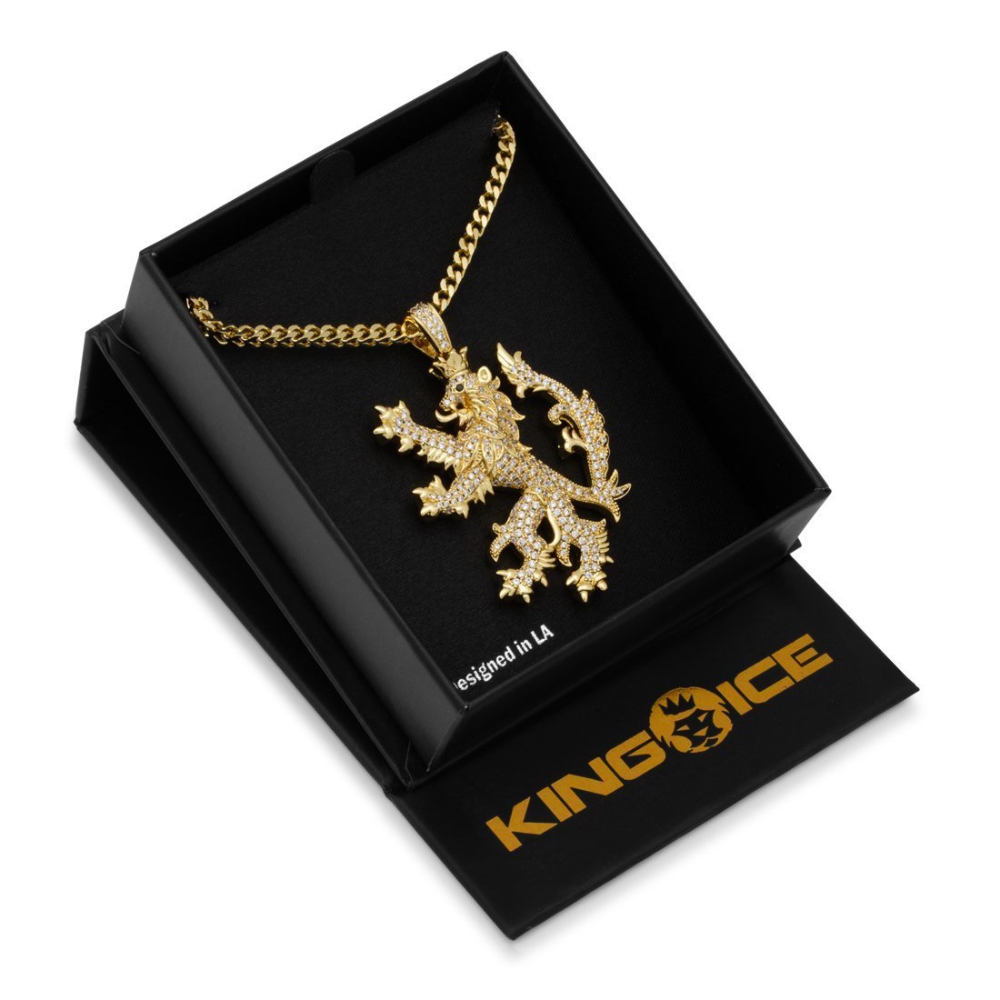 Knight Lion Necklace Pendants King Ice
