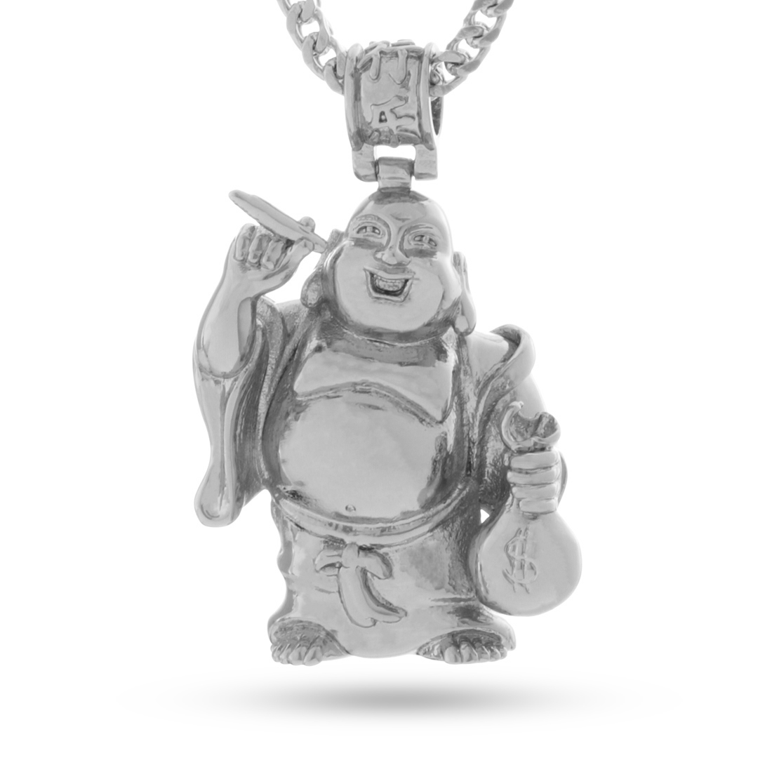 14K Gold / Standard Laughing Buddha Necklace NKX11685