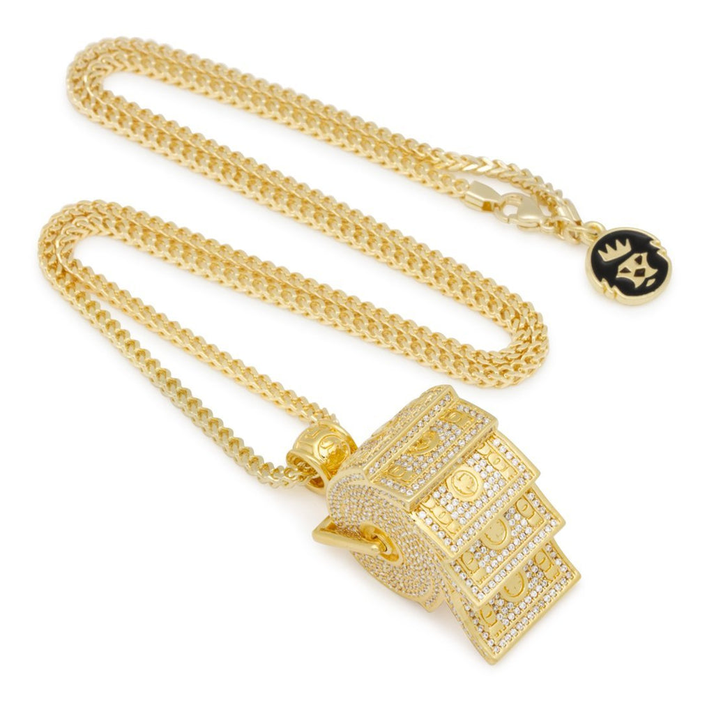 14k Gold The Money Roll Necklace - Designed by Snoop Dogg x King Ice NKX12672-Gold