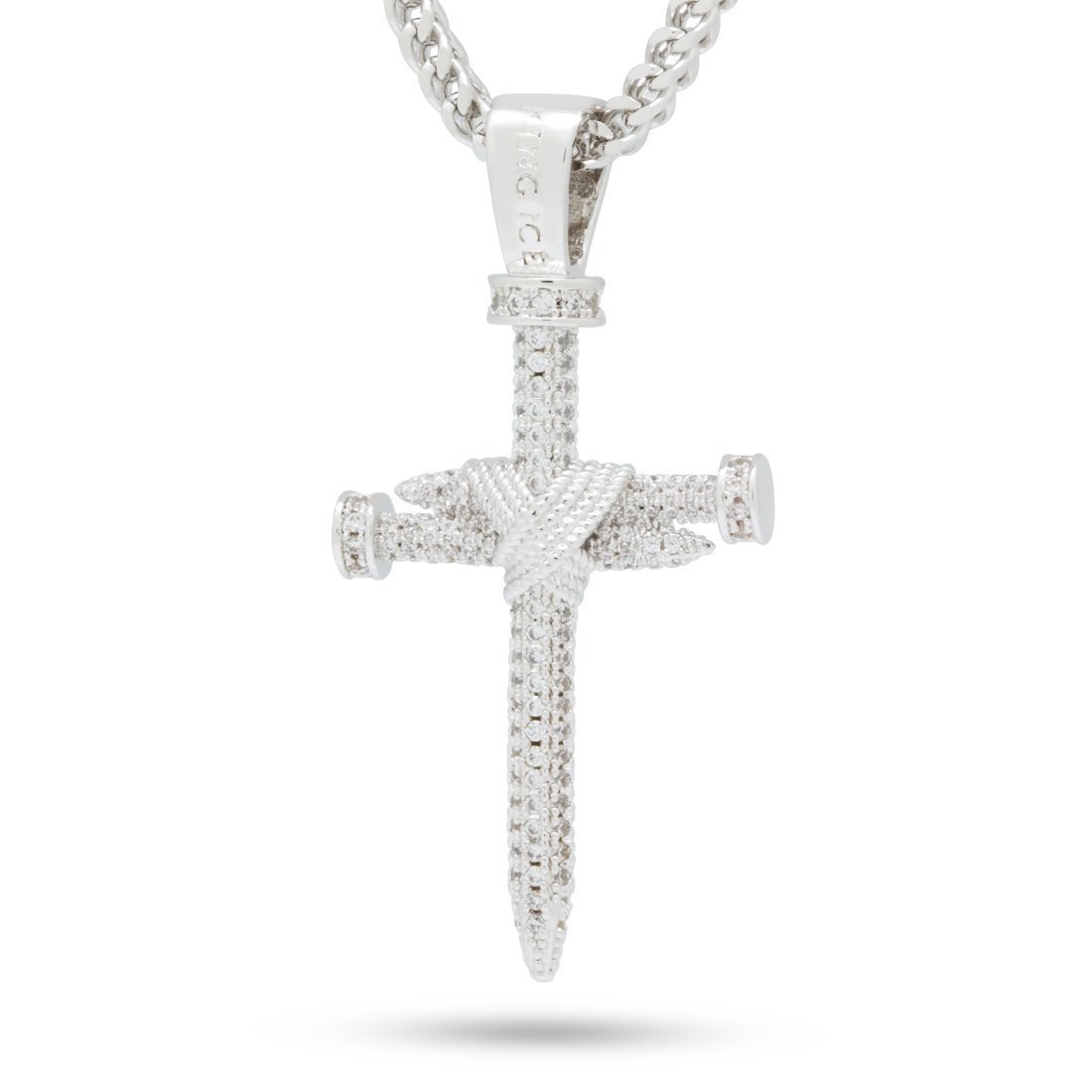 Silver nail cross necklace store