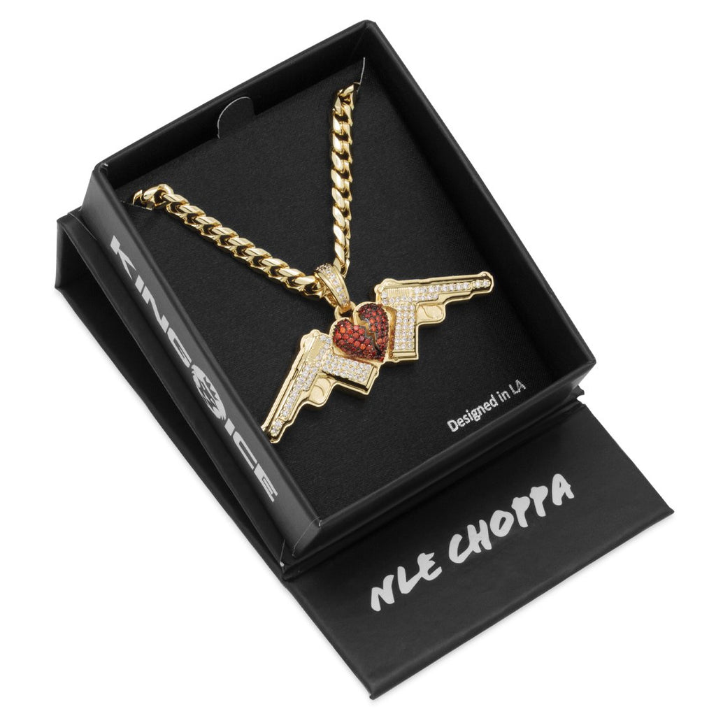 NLE Choppa x King Ice - Dual Glocks Necklace