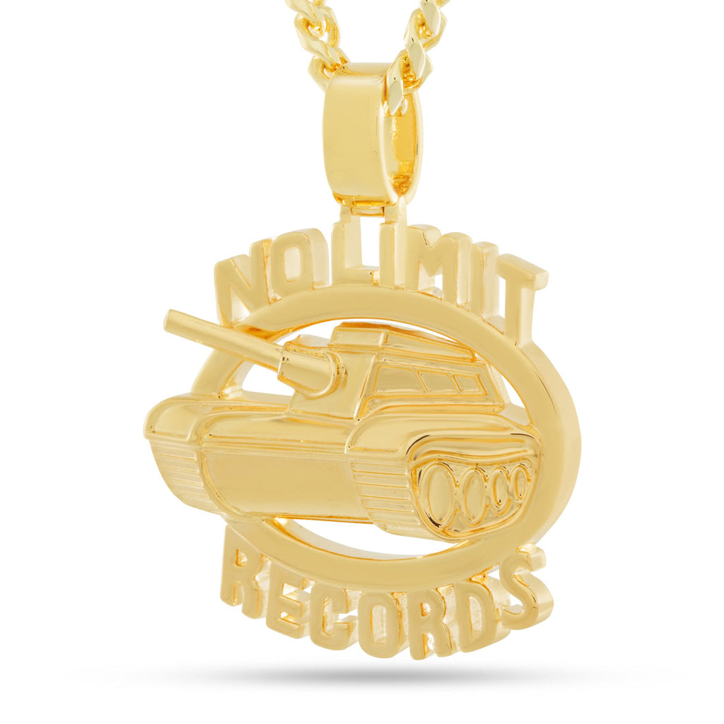 14K Gold / 2.1" No Limit Records x King Ice - 98 Logo Necklace