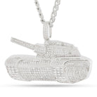 White Gold / 1.6" No Limit Records x King Ice - TRU Tank Necklace