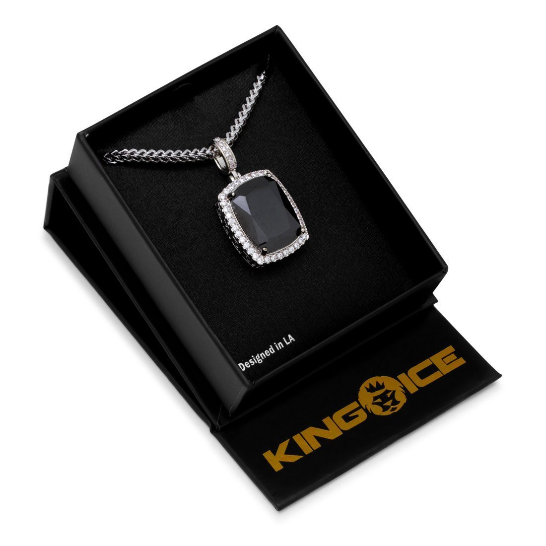 14K Gold Onyx Crown Julz Necklace NKX11736-Onyx