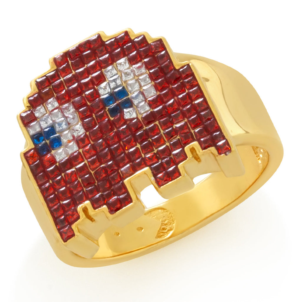 Sterling Silver / 14K Gold / 7 Pacman x King Ice - Blinky Ring