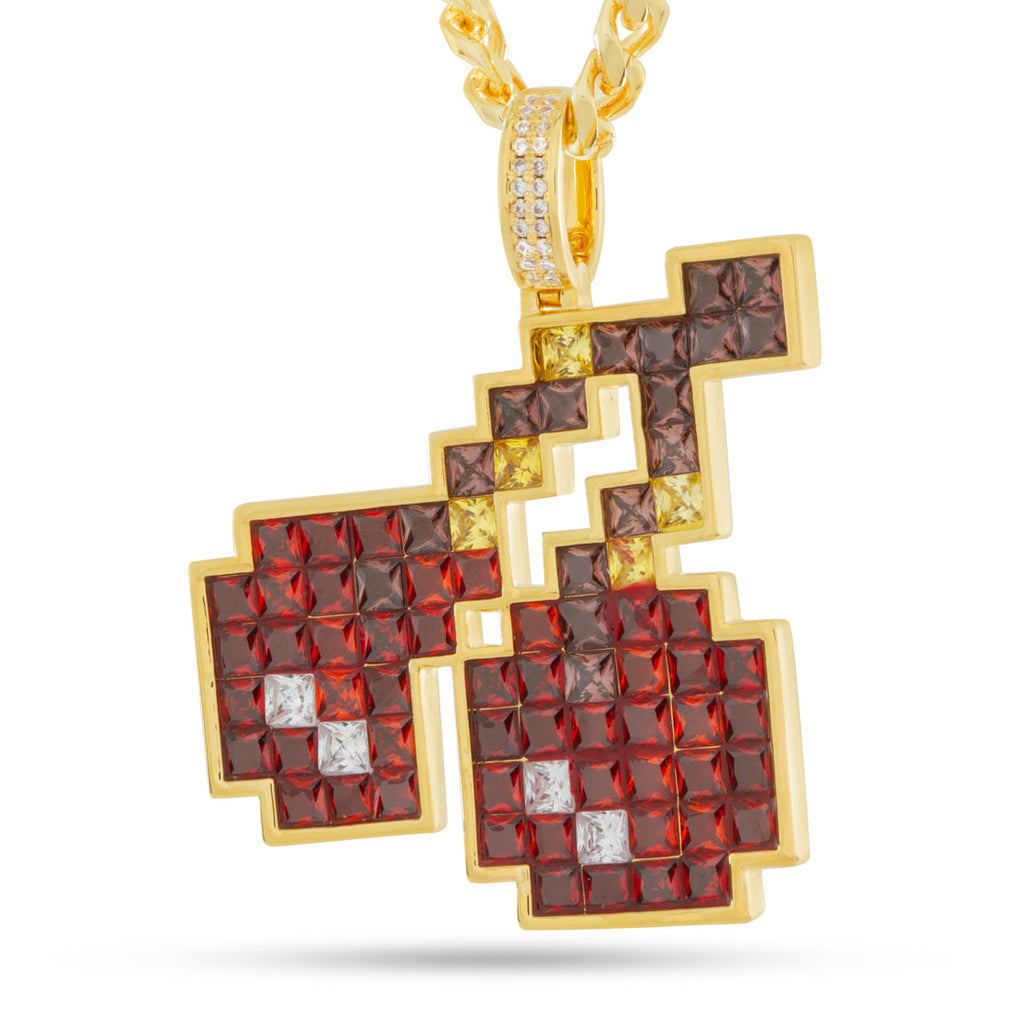 Gold Plated / 14K Gold / 2" Pacman x King Ice | Cherries Necklace
