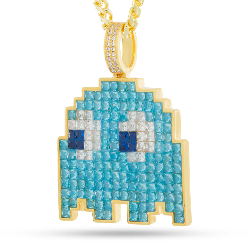 Gold Plated / 14K Gold / 1.7" Pacman x King Ice | Inky Necklace