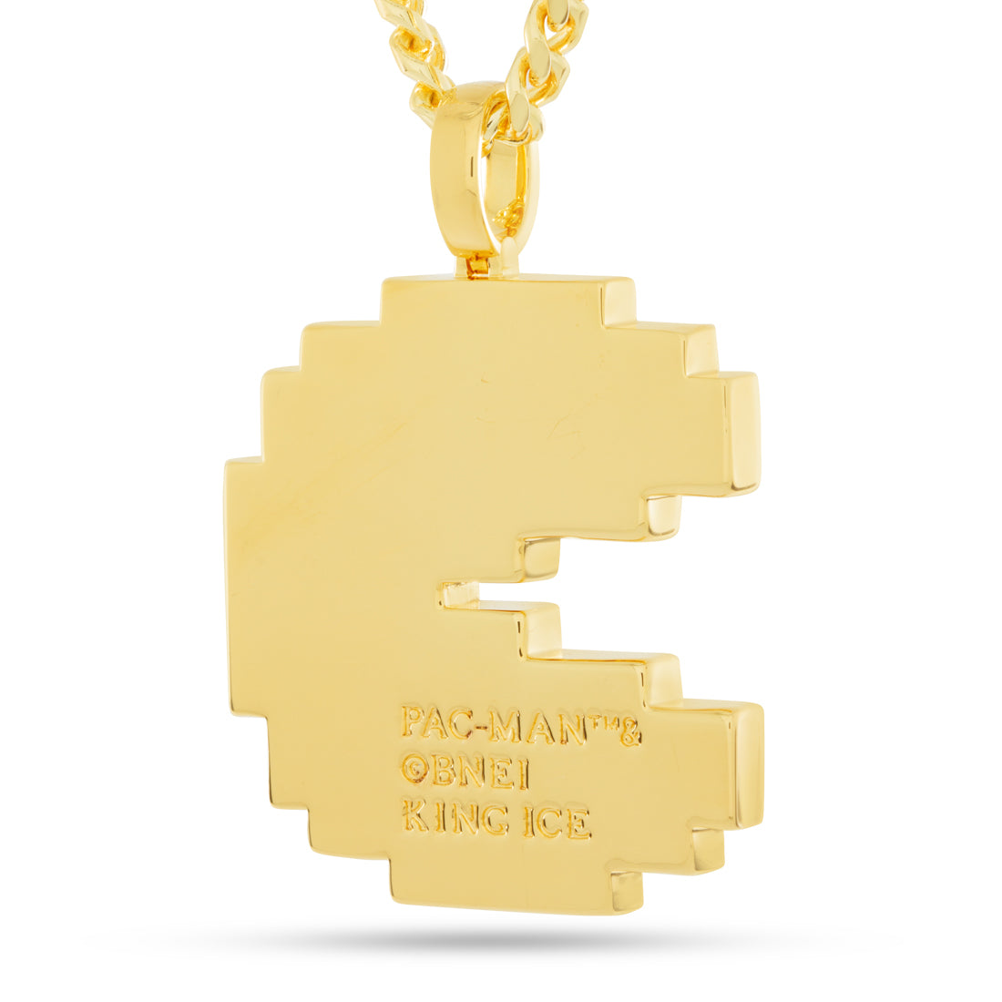 Gold Plated / 14K Gold / 2.3" Pacman x King Ice | Pacman Necklace