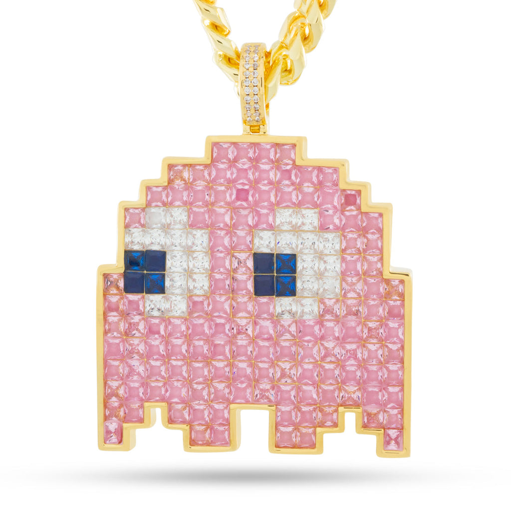 Gold Plated / 14K Gold / 2.4" Pacman x King Ice | Pinky Necklace