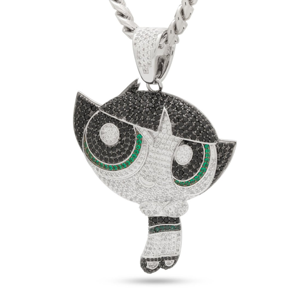 White gold / L Powerpuff Girls x King Ice - Buttercup Necklace NKX14217-Silver