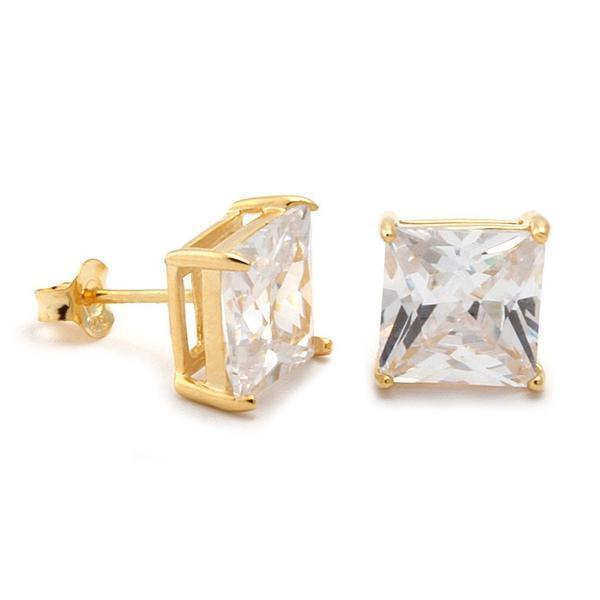 Princess Cut Stud Earrings