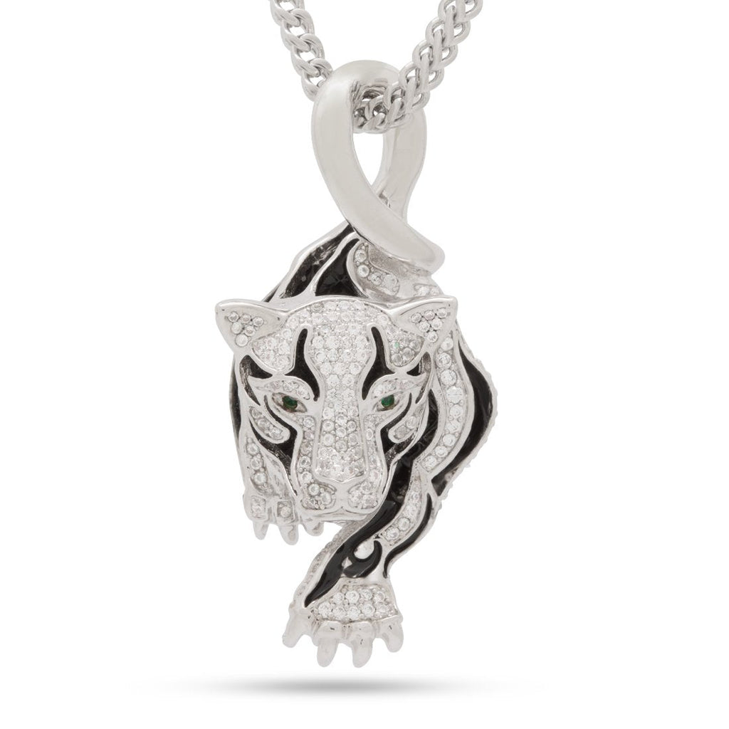 White Gold / M Prowl Panther Necklace NKX14182-Silver
