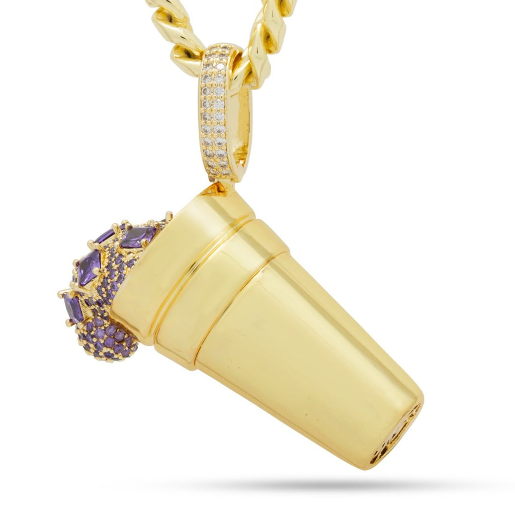 14K Gold / XL Snoop Dogg x King Ice - Purple Drank Necklace NKX14276-GOLD