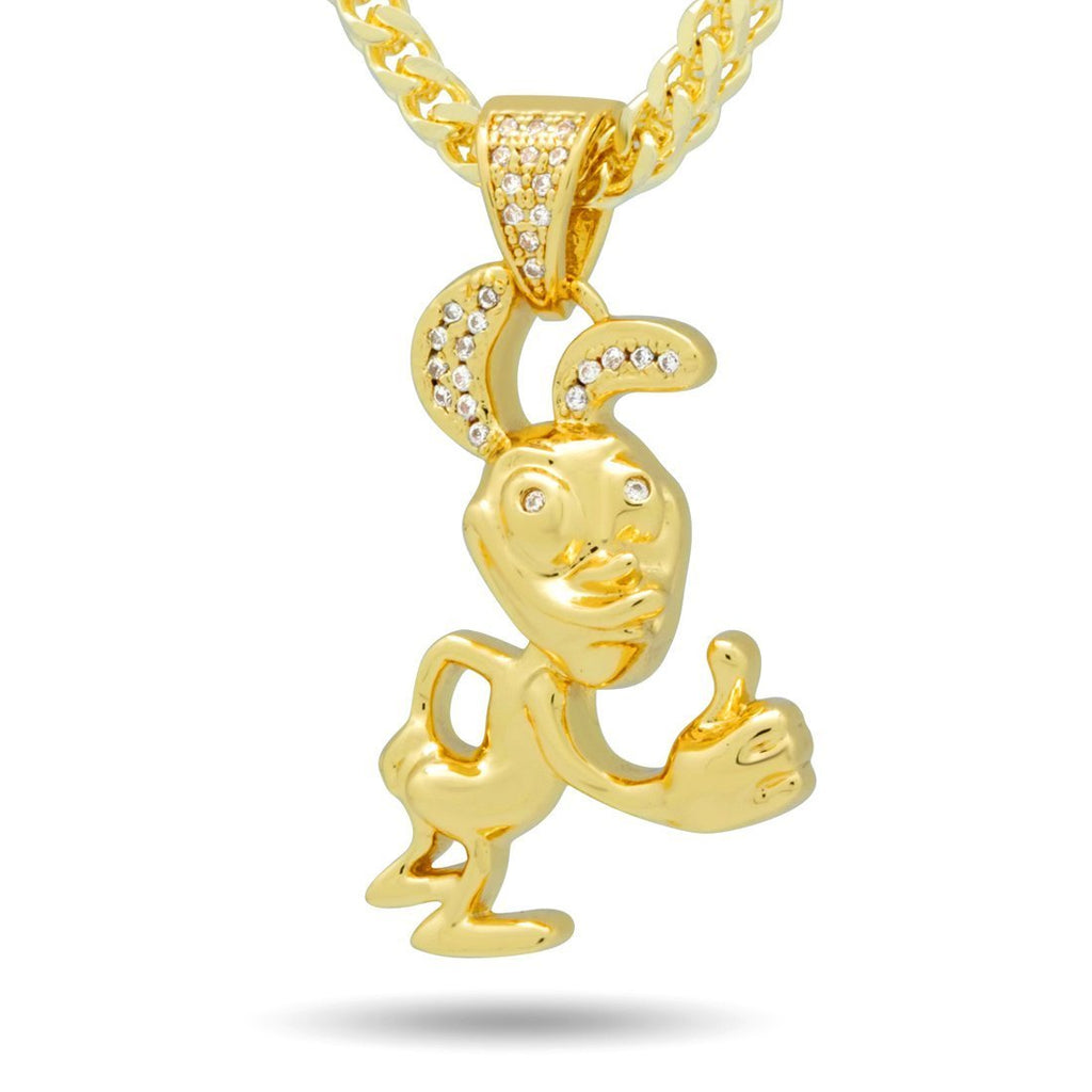 14K Gold / S Ren & Stimpy x King Ice - Ren Necklace NKX14087-sale