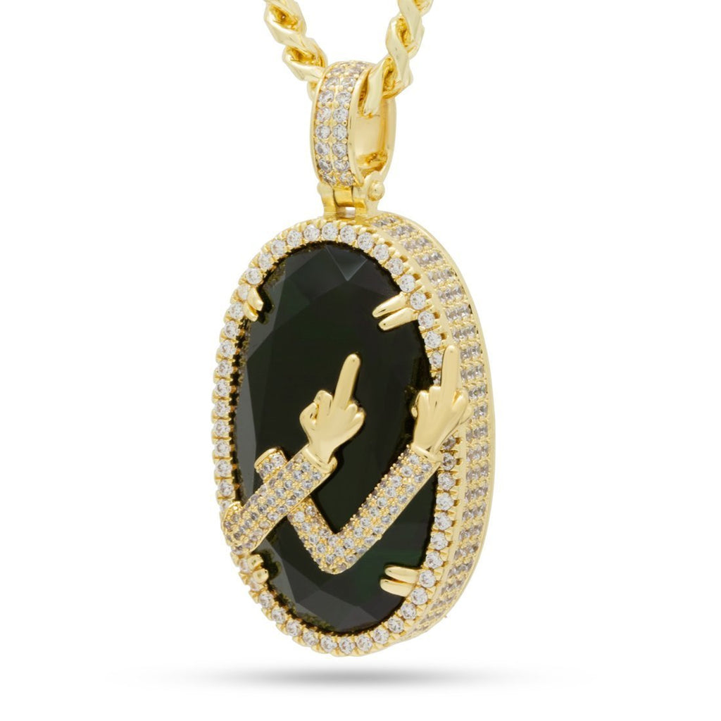 Iced out rick and morty pendant Clearance