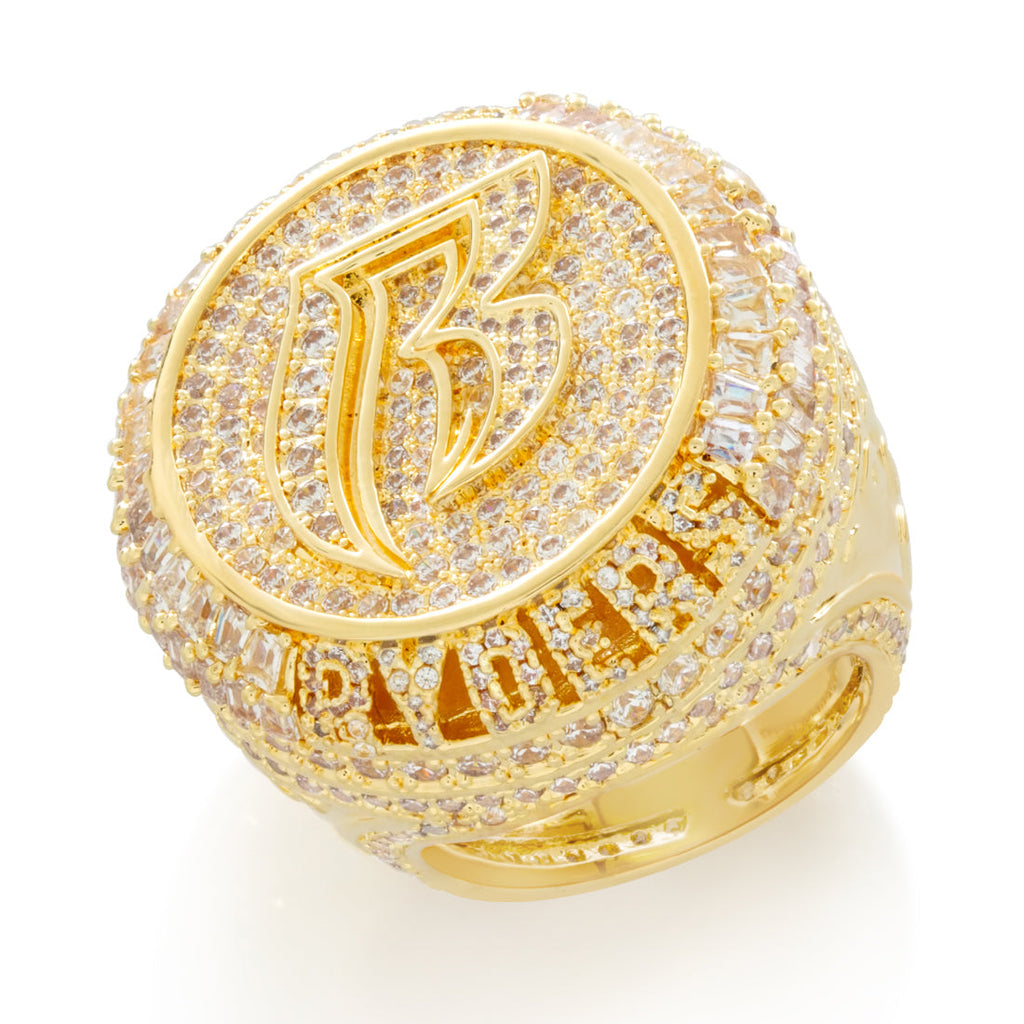 Gold Plated / 14K Gold / 7 Ruff Ryders x King ice - Championship Ring