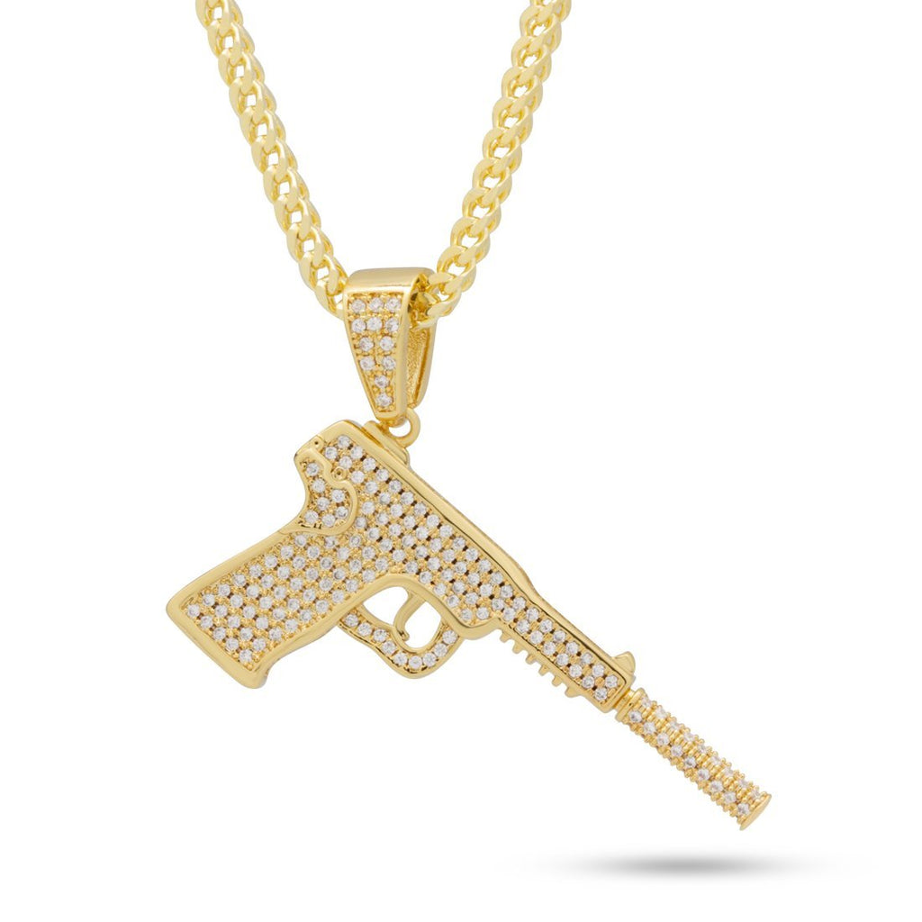 14K gold The Silencer Necklace NKX14062