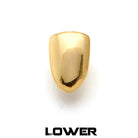 14K Gold / Bottom Single Tooth Cap Grillz GRX10039-Bottom