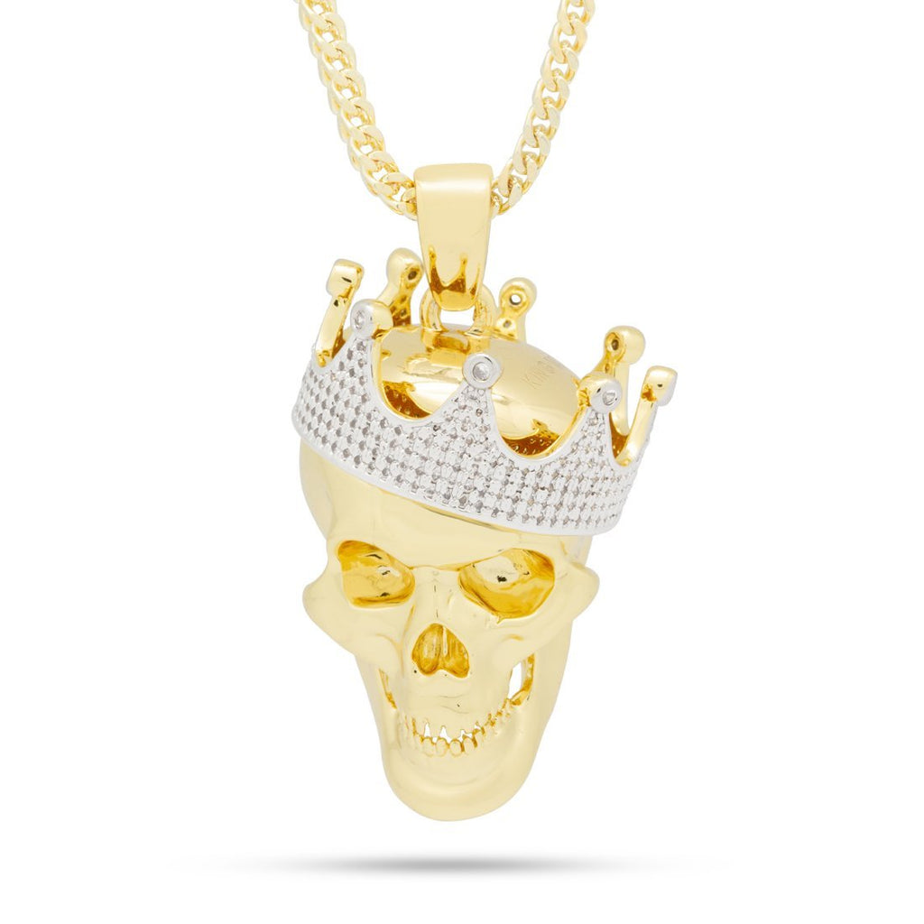 14K Gold The Skull King Necklace NKX14004