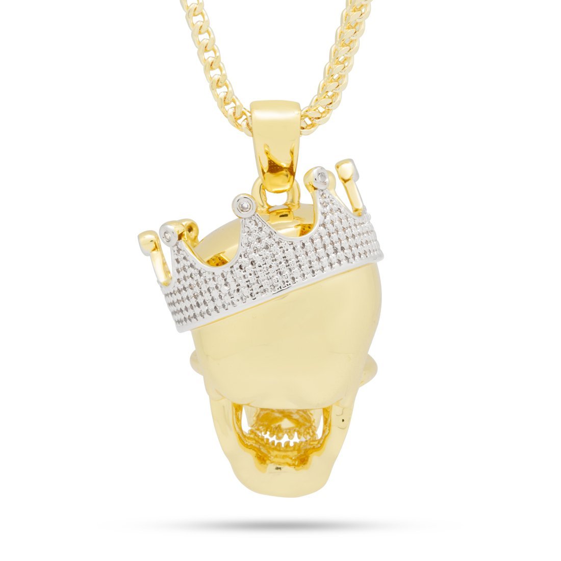 14K Gold The Skull King Necklace NKX14004