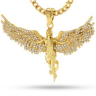 14K Gold / L Soaring Angel Necklace NKX11567-Medium