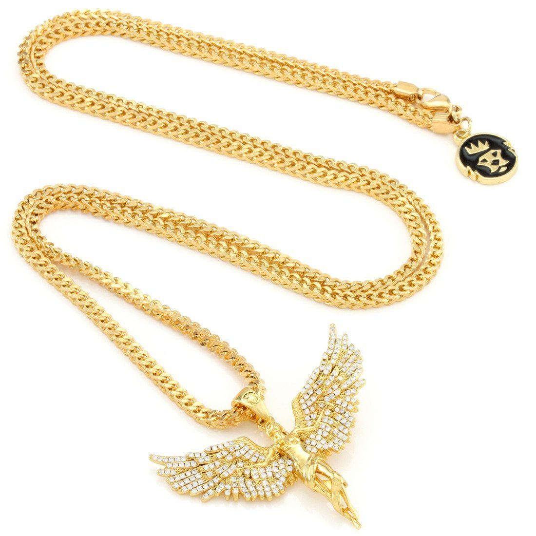 Seraphim Pendant Trend Hip Hop Vintage Angel Necklace - Temu