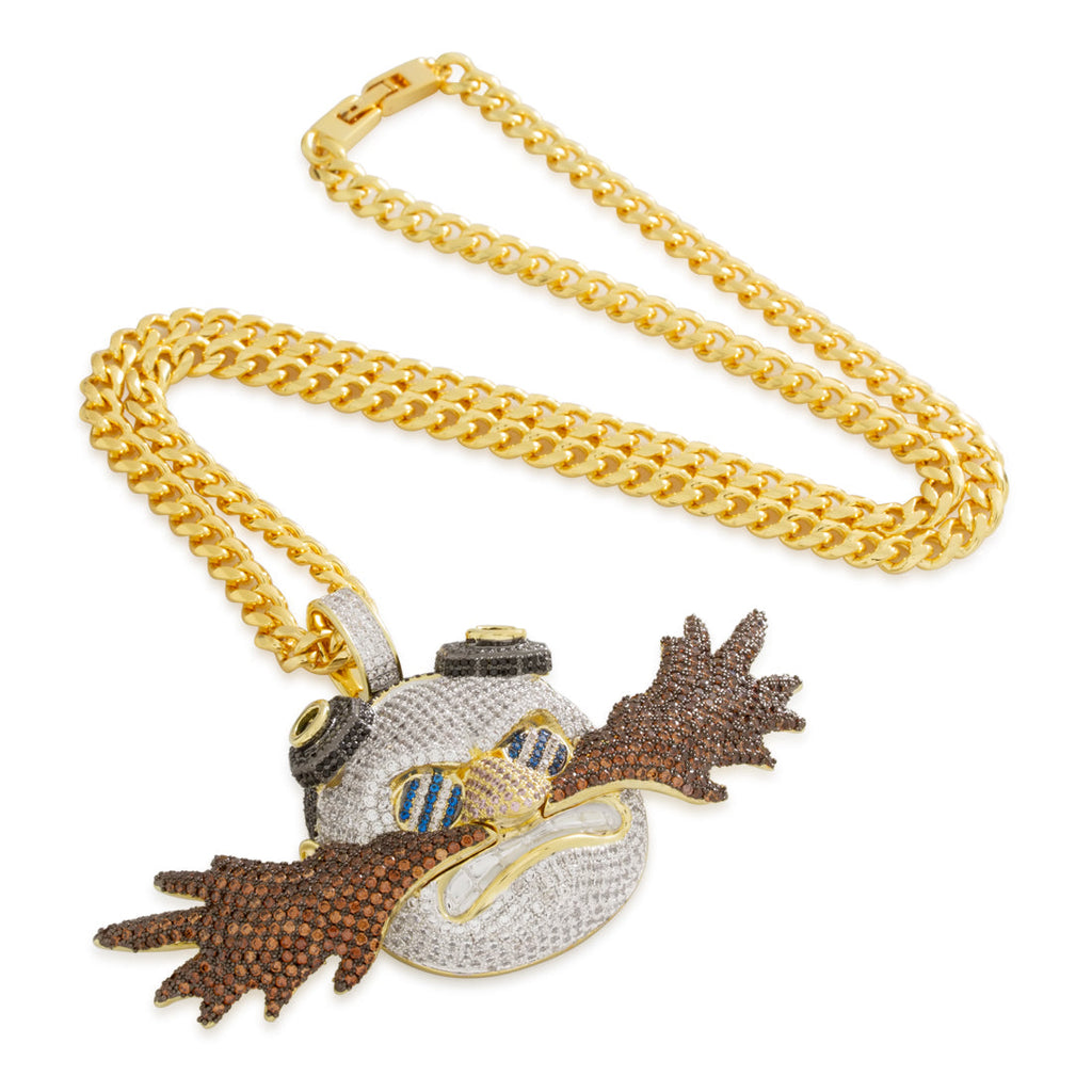 Gold Plated / 14K Gold / 2.1" Sonic the Hedgehog x King Ice - Dr. Eggman Necklace