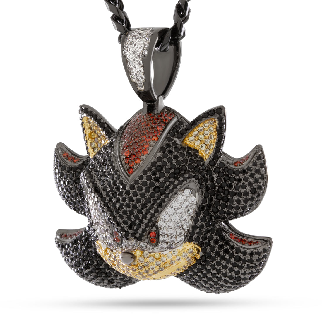 Gold Plated / Black Gold / 2" Sonic the Hedgehog x King Ice - Shadow Necklace