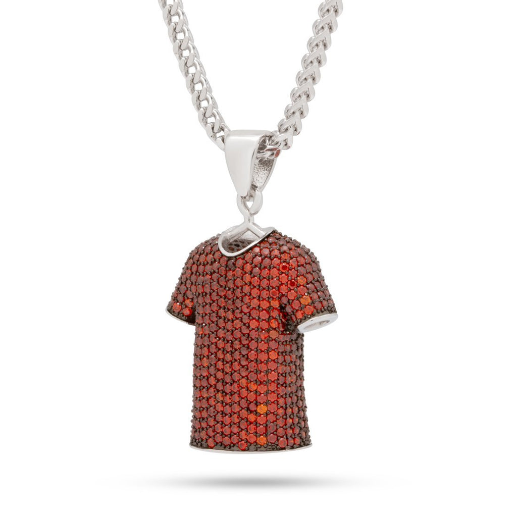 White gold The Spain World Cup Jersey Necklace NKX13380-SALE