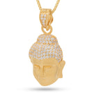 14K Gold / S Sterling Silver Awake Buddha Necklace NKX14320-GOLD-sale