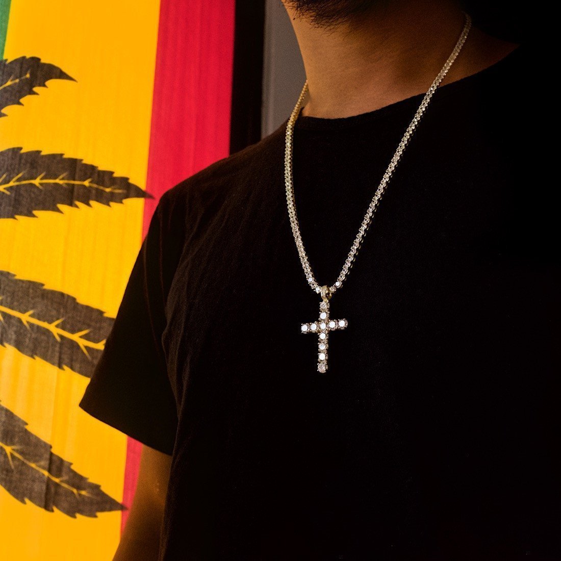 Tennis Cross Necklace | Hip Hop Crosses | King Ice