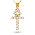 Default Title / 14K Gold The Sterling Silver Micro Ankh Cross NKX12150