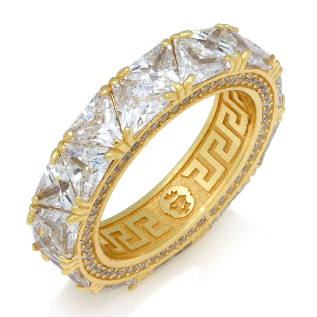 Sterling Silver / 14K Gold / 7 Trillion-Cut Ring RGX14073-7
