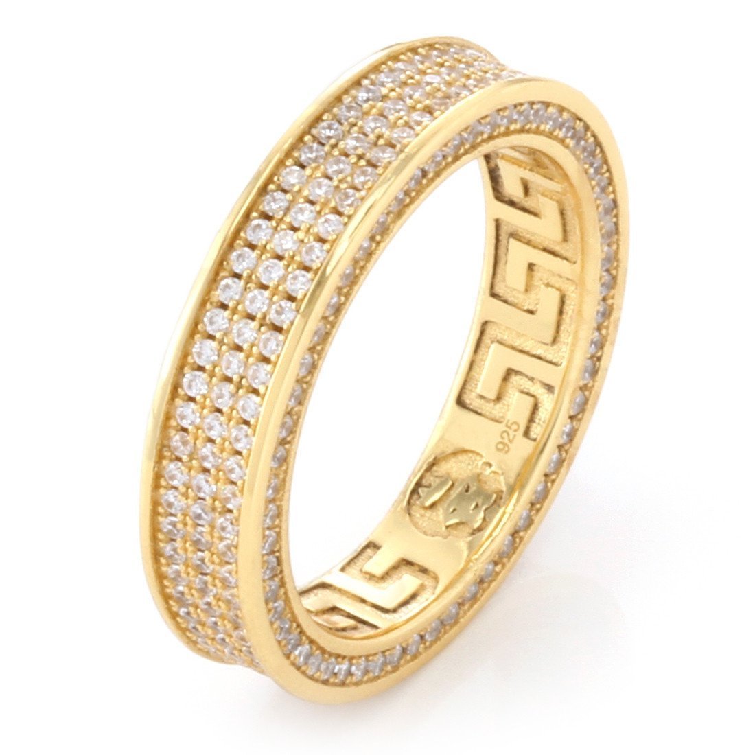 3 Row Iced Infinity Band Ring