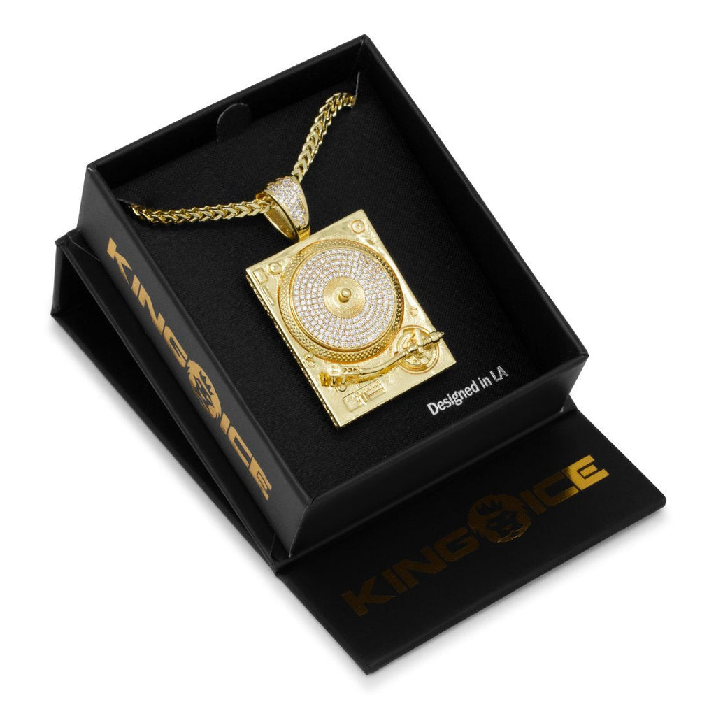 14K Gold The Gold Turntable Necklace - Designed by Snoop Dogg x King Ice NKX14189