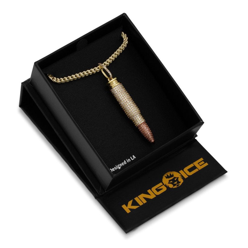14K gold Two-Tone .223 Caliber Bullet Necklace NKX13201